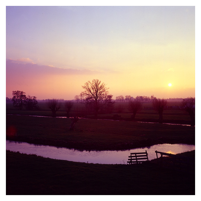 Polder_Zonsondergang